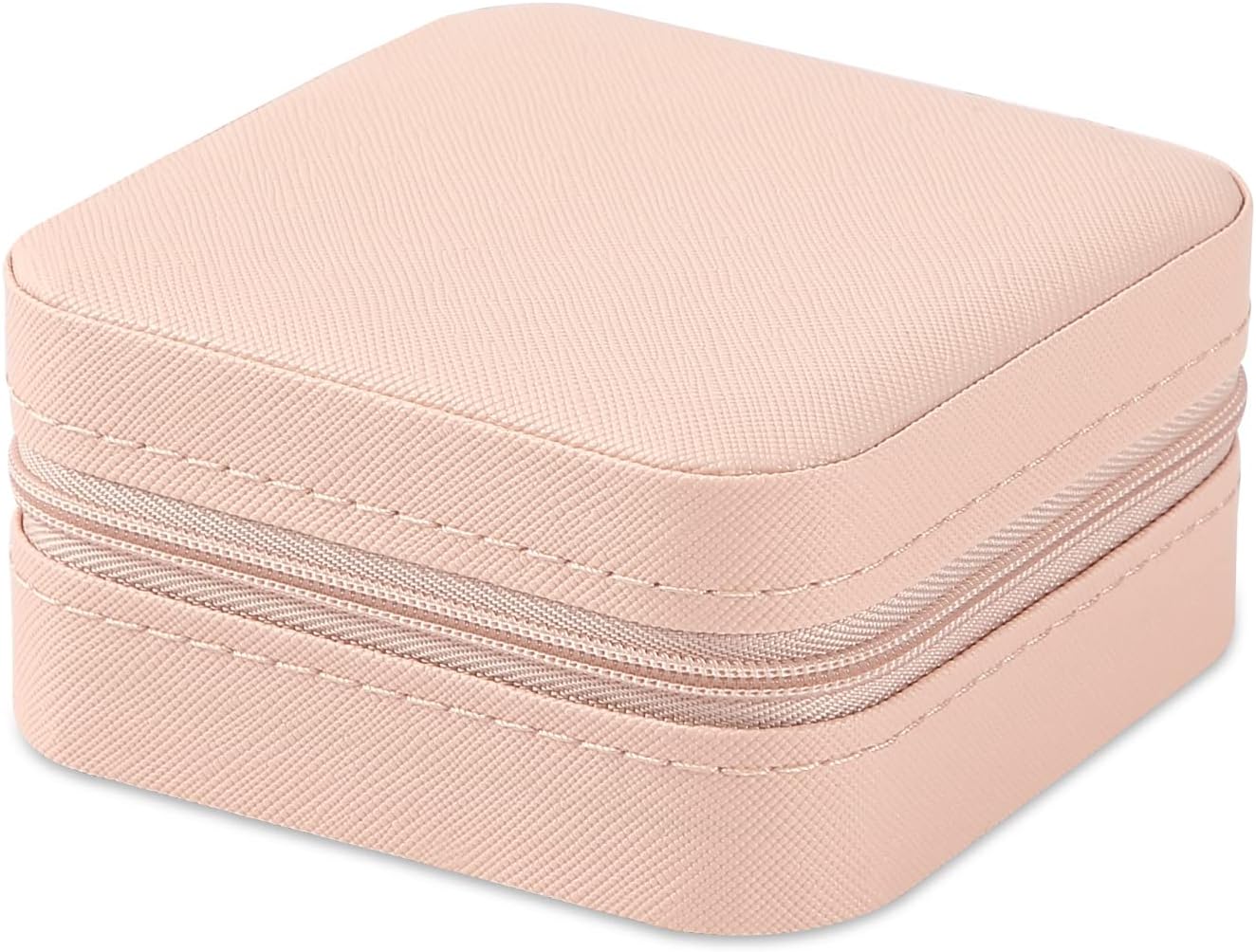 Estuche joyas cuero mini para niñas y mujeres rosa