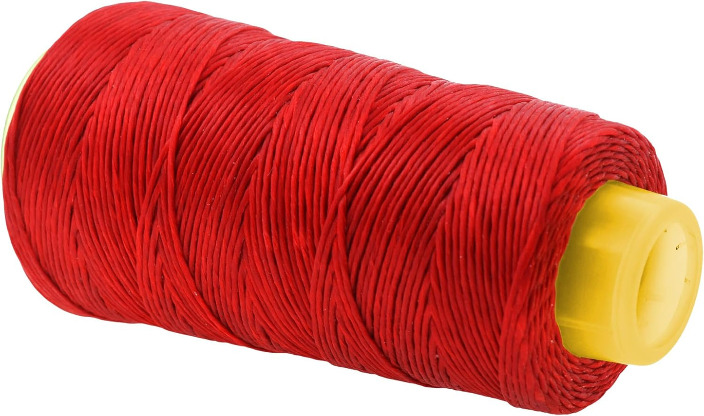 Cordel encerado rojo 0.049pulg con aguja 164yardas