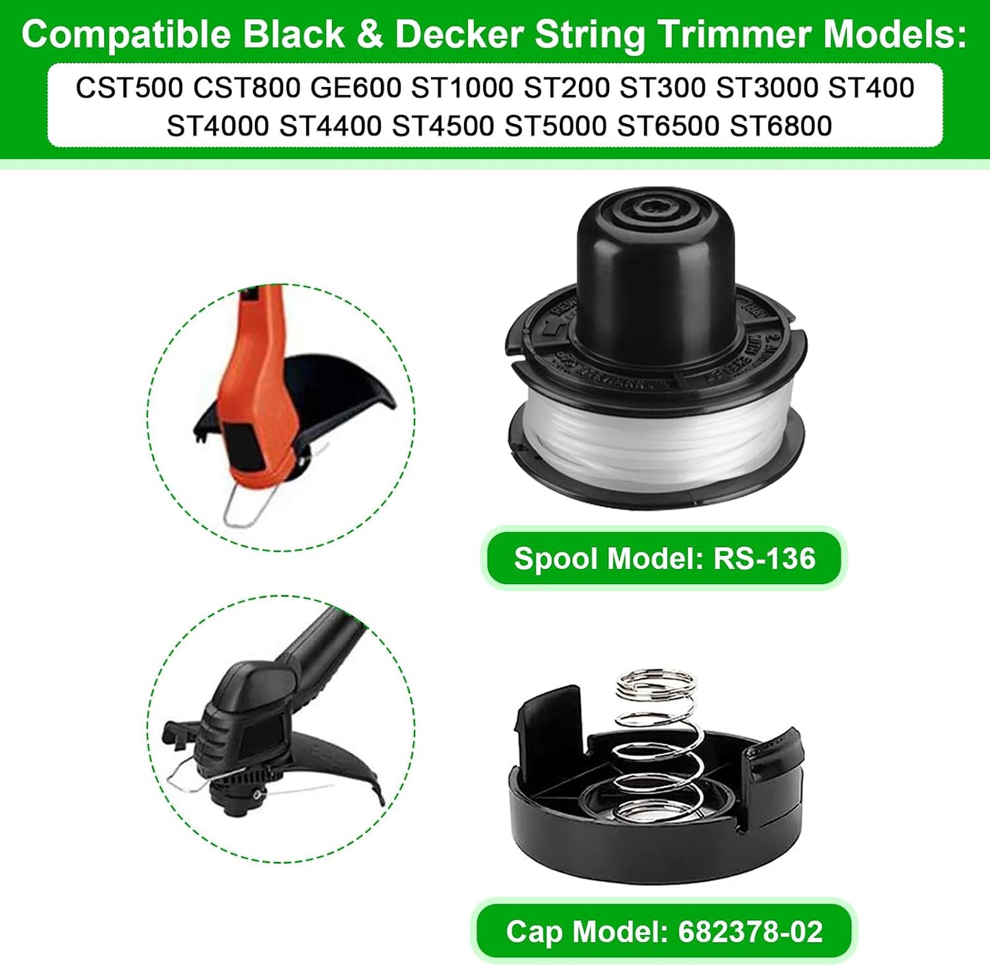 Repuesto carrete alimentación Black Decker ST1000