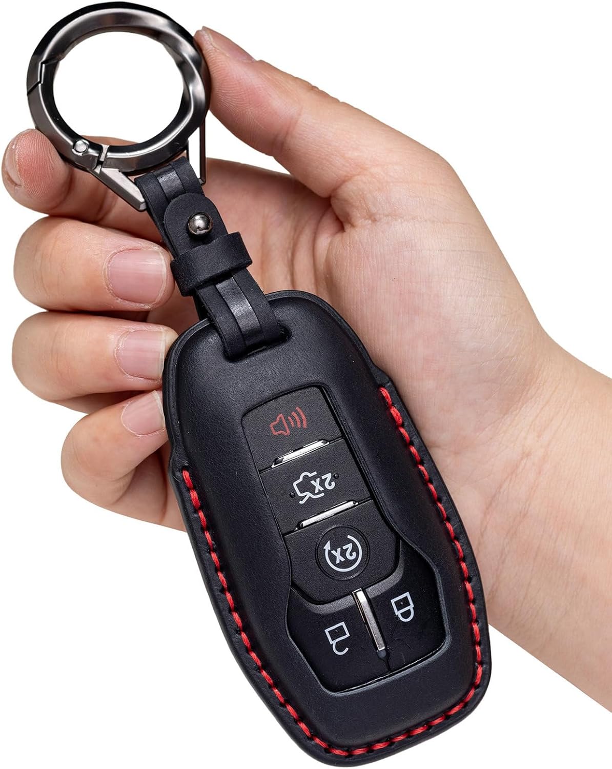 Funda cuero llavero Ford Edge Fusion F150 negro
