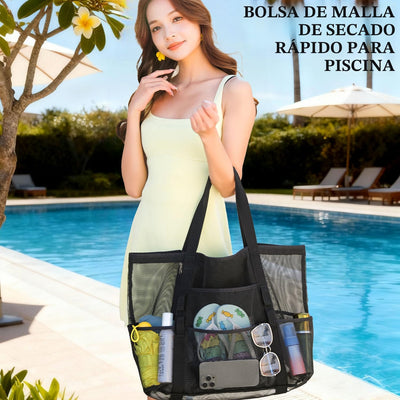 Bolsa playa mujer con compartimento 2026 viaje familia