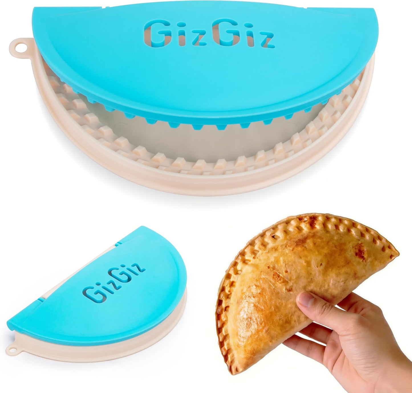 Sellador tortillas doble dentado 8pulg sin BPA azul