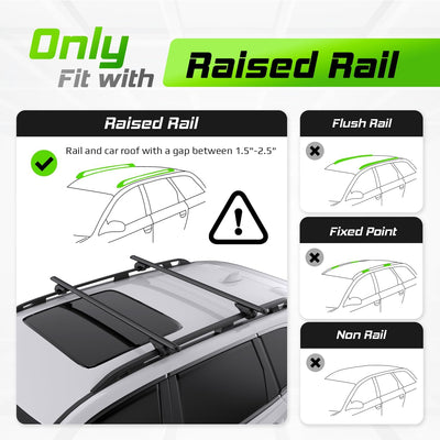 Barras transversales techo ajustables aluminio 52pulg 200lbs