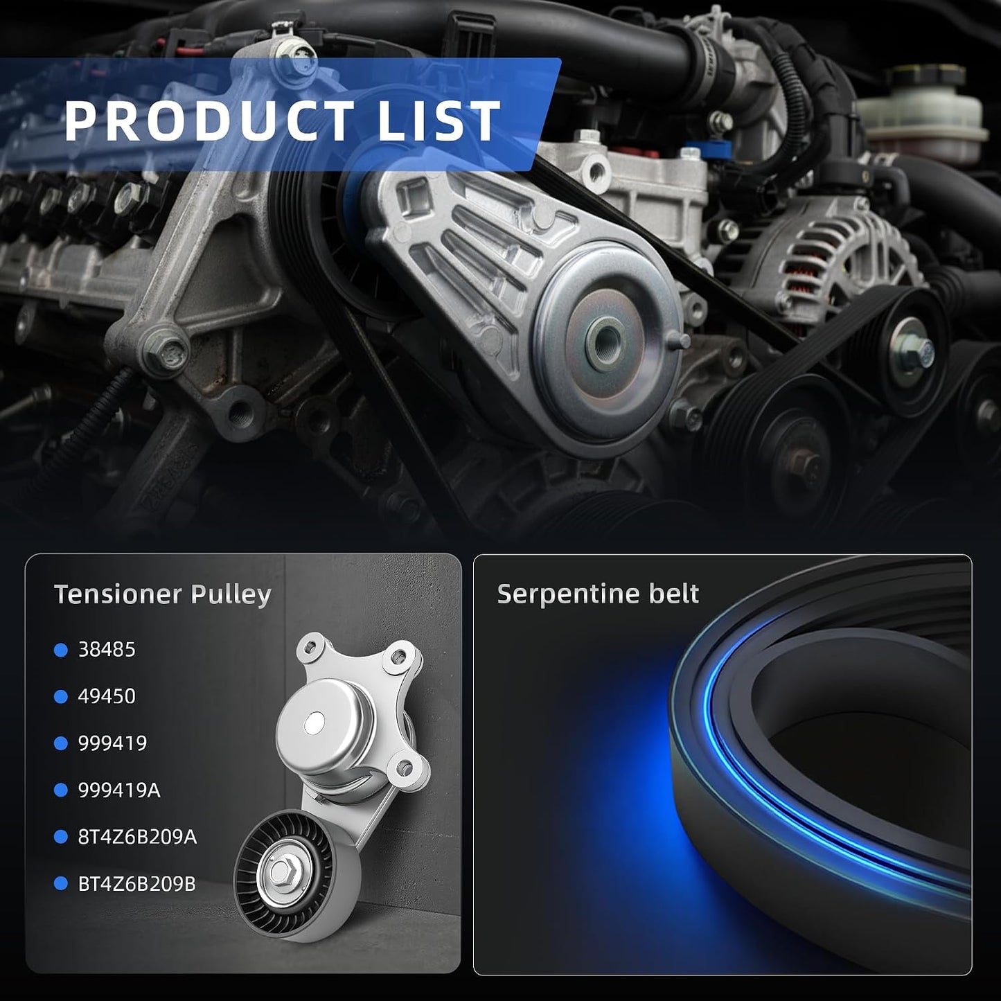 Kit tensor correa Ford Edge 07-18 Explorer 11-19 Flex 09-19