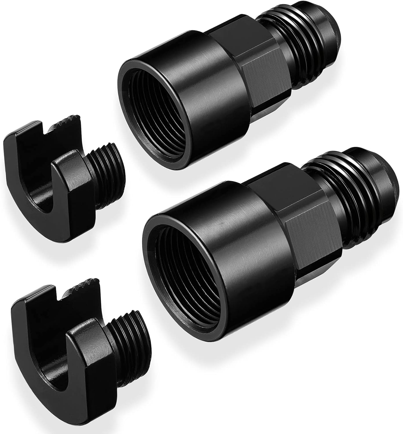 2 Pzas Adaptador Combustible 3/8-5/16" SAE Aluminio