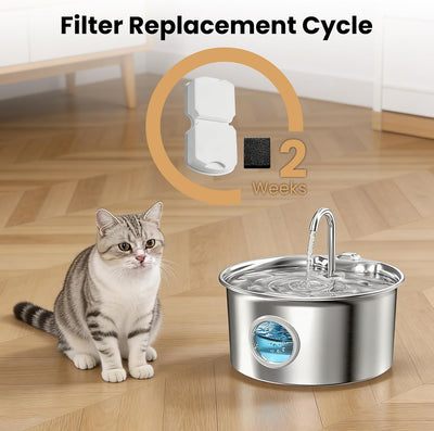 Filtros de fuente de agua para mascotas, 16 piezas incluye 8 de carbono y 8 de espuma