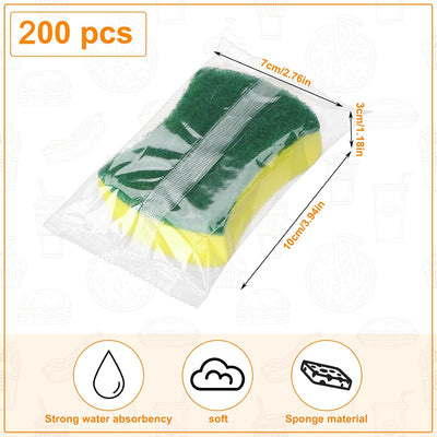 200 Esponjas para Limpiar Hogar Cocina Coche Bicicleta