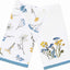 Toalla de cocina bordada Lenox Wildflowers azul juego de 2