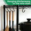 30 Ganchos S Negro 3" para Utensilios Cocina
