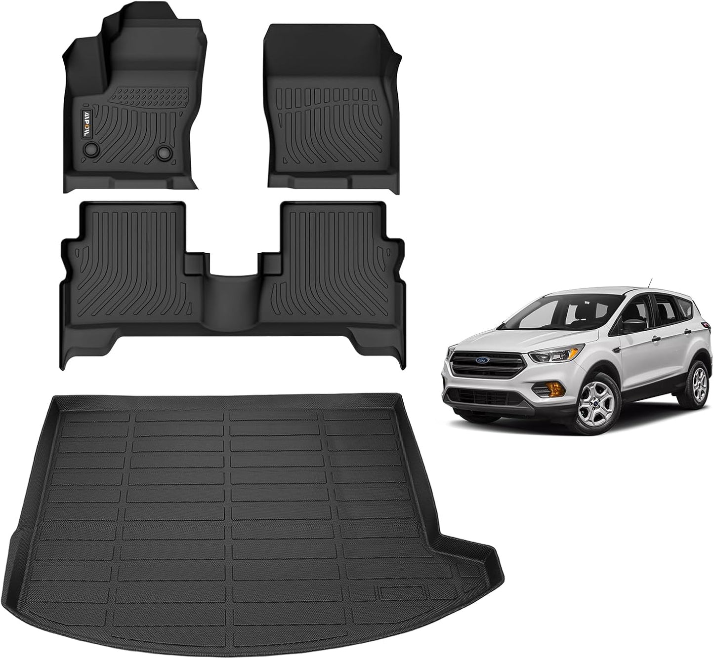 Set alfombrillas carga TPE antiderrap Ford Escape 13-19