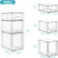 3 Pzas Cajones Plástico Transparente Organiz. Baño Despensa
