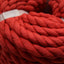 Cuerda algodón roja 1/2" x100pies gruesa decoración