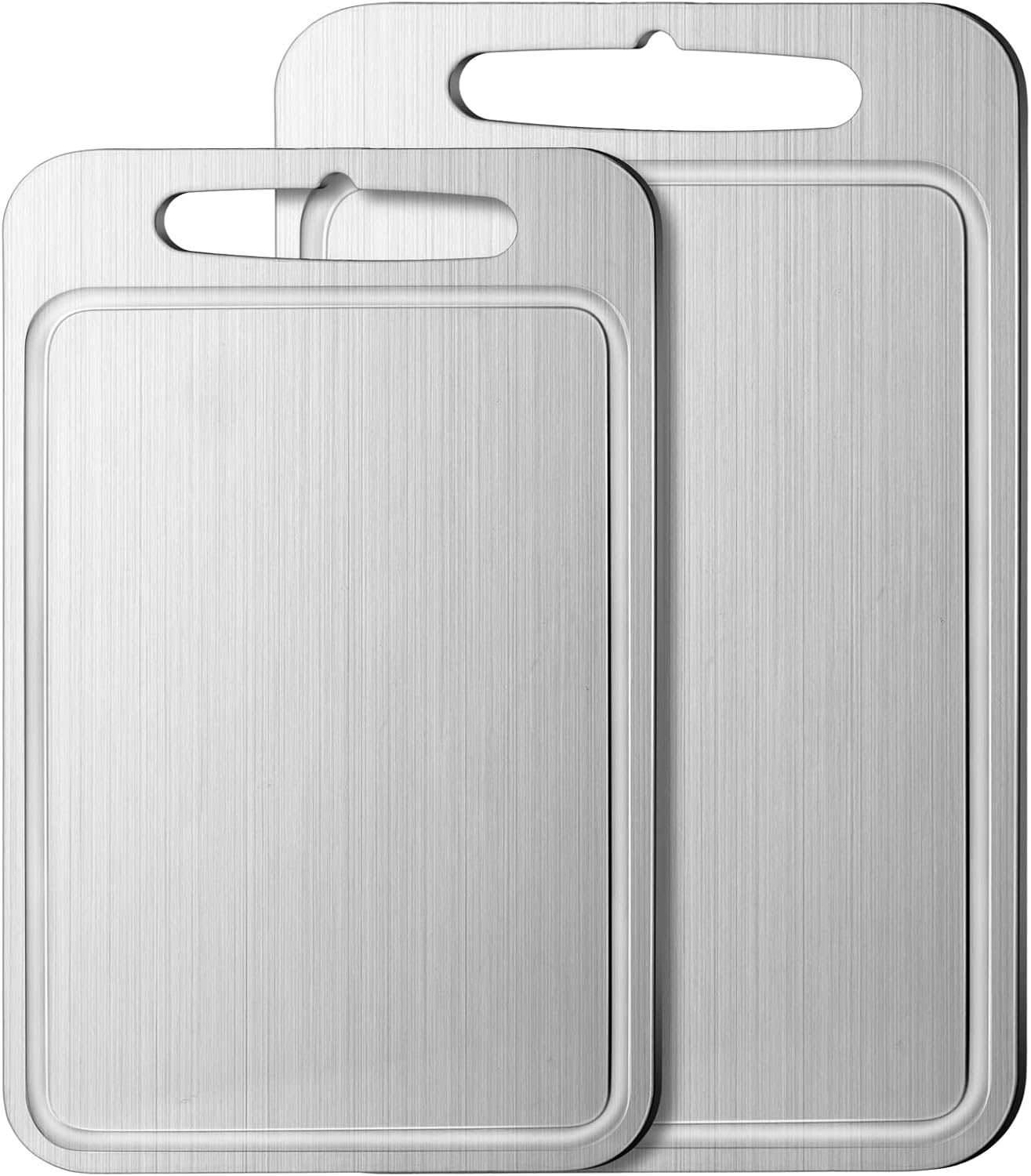 Tabla cortar acero inox 304 para cocina 2 pzas 11.4x7.9pulg