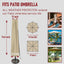 Funda sombrilla patio tela poliéster 420D impermeable 7-11