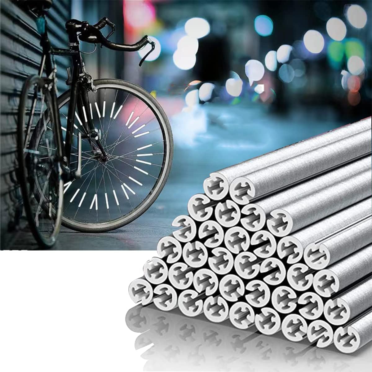 36 Reflectores Rueda Bicicleta 360° Impermeables Nocturnos