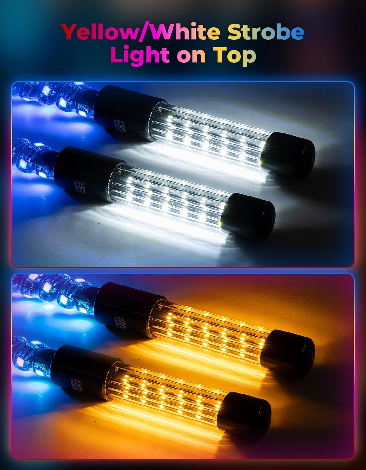 Luces látigo 3ft modo estroboscópico comp Polaris RZR