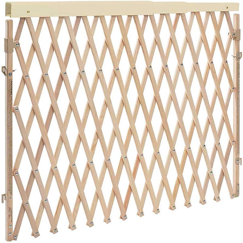 Barrera paso extensible madera natural