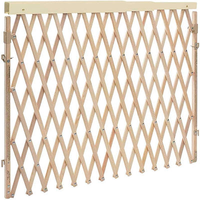 Barrera paso extensible madera natural