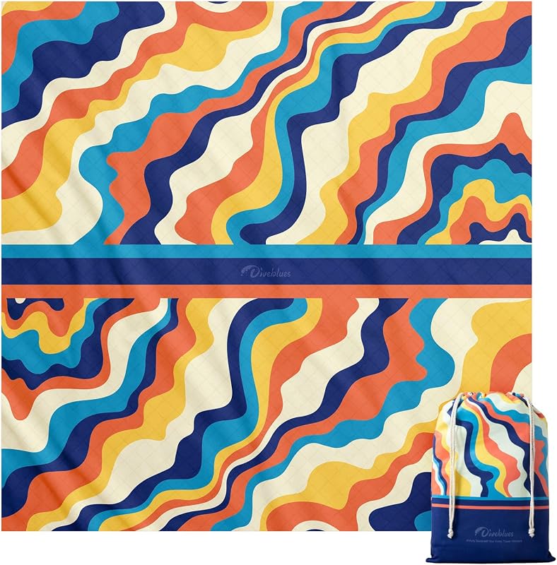Manta playa doble capa resistente arena agua plegable 71x95pulg