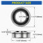 4 Rodamientos 3/4" acero 9Cr18 19x35x13mm para carretilla