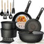 Set 21 Pzas Utensilios Cerámica Antiadherente para RV Negro