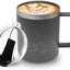 Vaso térmico acero inox 12oz con asa y tapa
