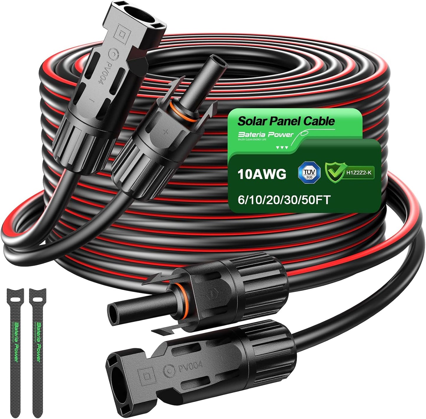 Cable extensión solar 30ft doble conductor