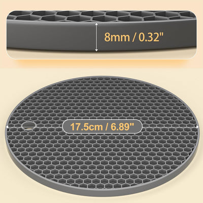 Salvamanteles silicona para platos calientes y encimera gris