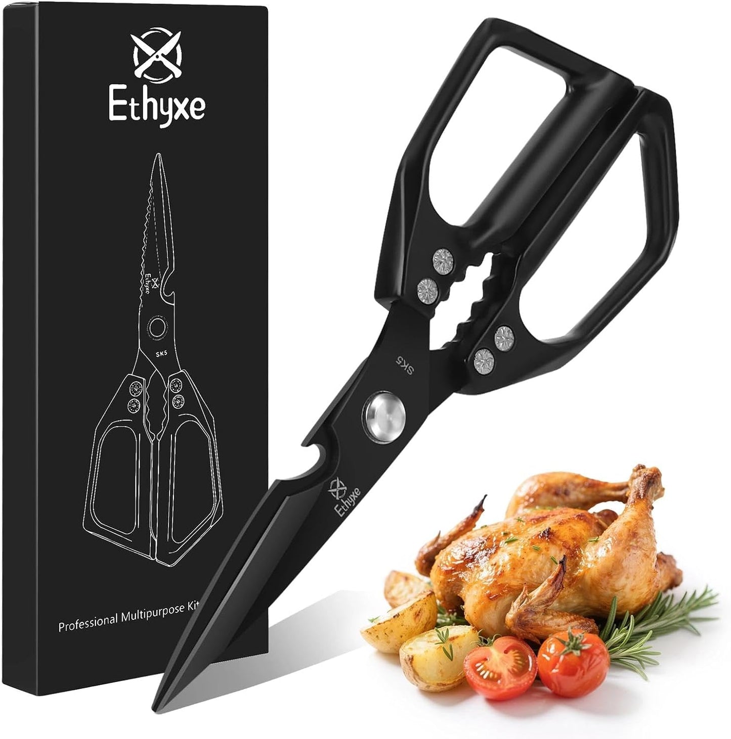 Tijeras cocina acero inox para huesos pollo pavo pescado