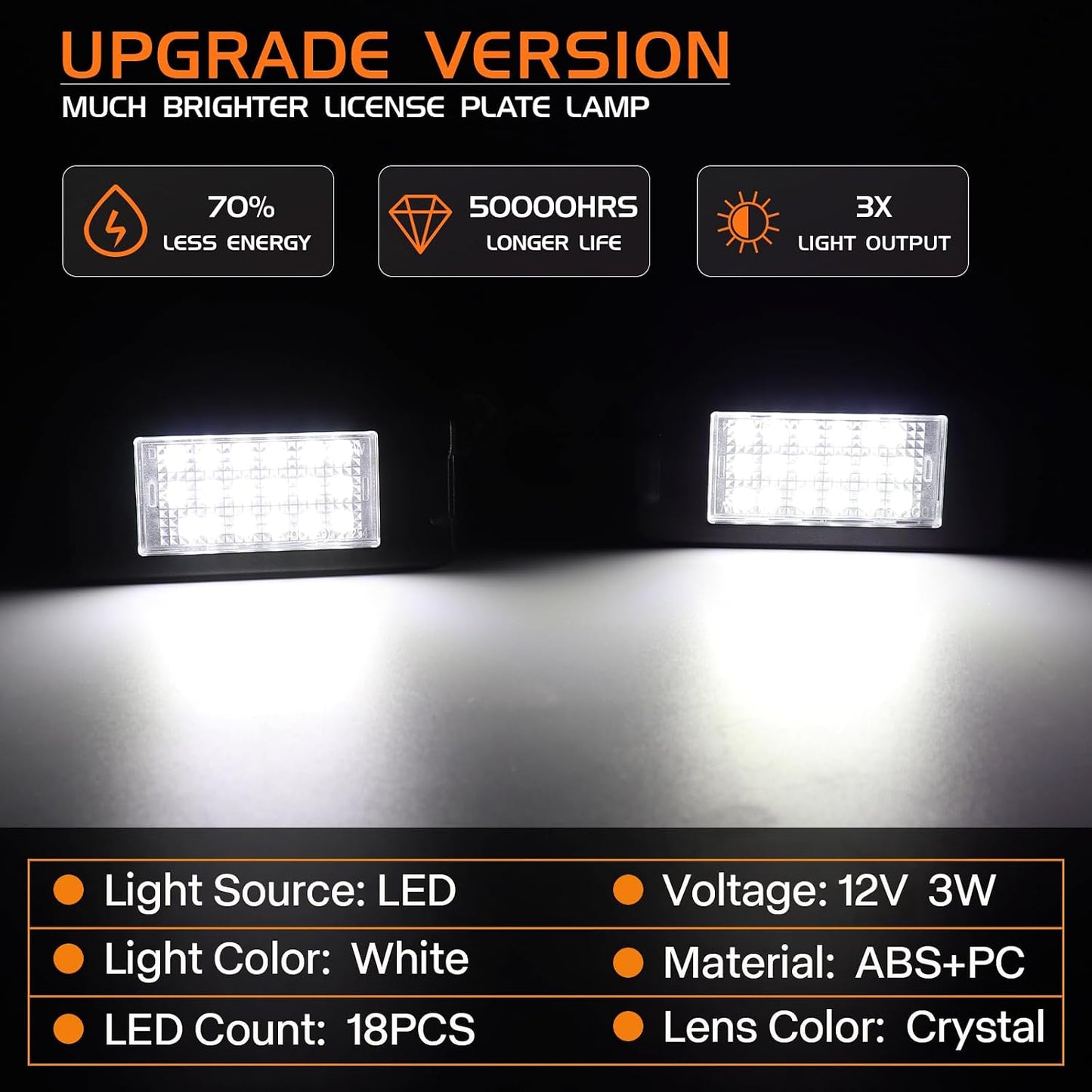 Luces LED matrícula comp Chevy Tahoe GMC Yukon XL 2015-2020