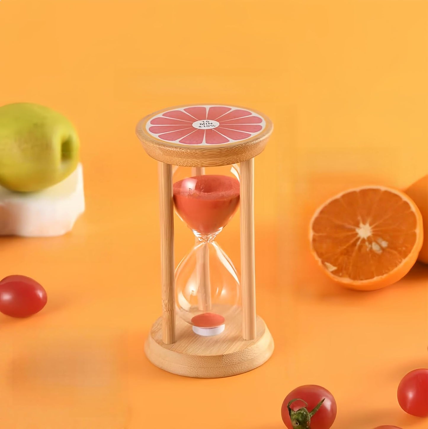 Reloj arena bambú 30 min color rosa pomelo