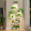 Soporte plantas 8 niveles con luces 62pulg metal S hogar