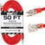 Cable extensión iluminado 50ft 15A para electrodomésticos
