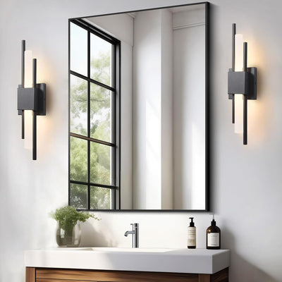Aplique pared LED negro lacado luz cálida 3000K
