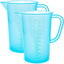 Jarra medidora 1L color azul graduado pack 2