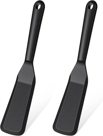 2 Espátulas Silicona Antiadherentes para Cocina Negro