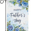 Bandera jardín doble cara azul floral 12x18"