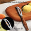 Pelador de patatas acero inox cuchillas giratorias mango madera