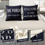 Fundas almohada lumbar negras impermeables 12x20" set 2
