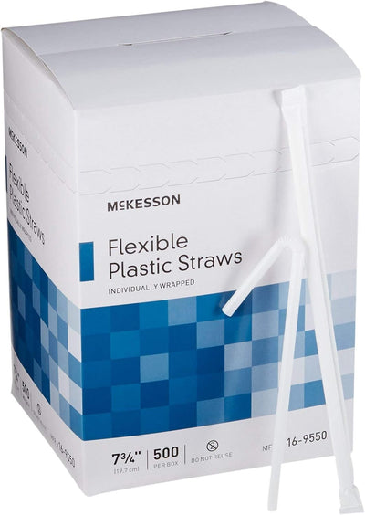 Pajitas plástico flexibles 7 3/4pulg 10000uds