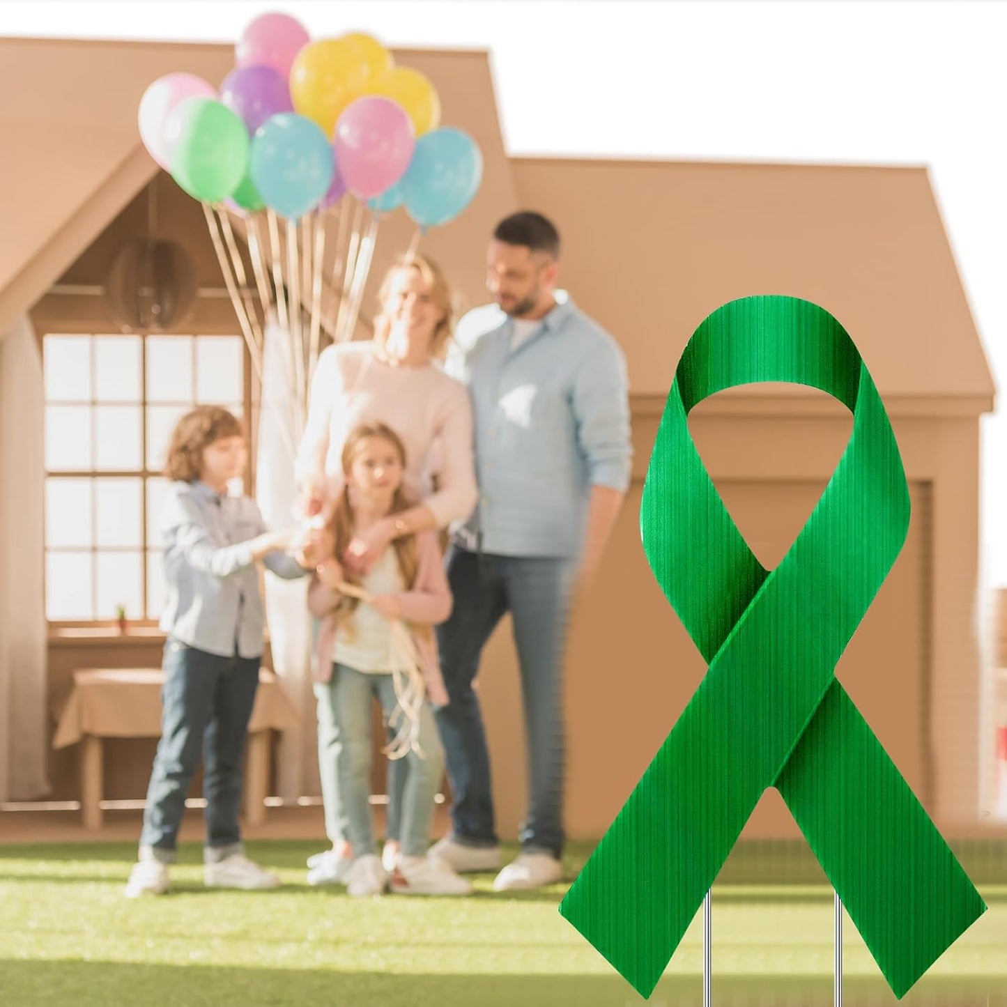 6 Carteles Cinta Verde Estacas 14" Impermeables Jardín