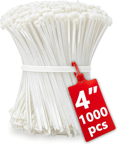 1000 Bridas Plástico Transparente 4pulg Mini Cables