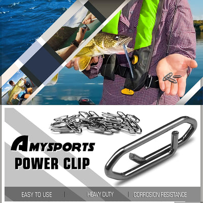 Broche pesca acero inox conector níquel negro