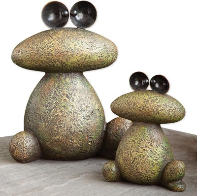 Esculturas ranas jardín impermeables diseño minimalista