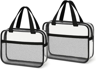 Bolsas aseo transparente TSA 3 pzas kit organizador PVC impermeable