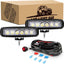 2 Luces LED Punto 18W Todoterreno con Cables 16AWG