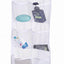 Organiz. ducha malla 6 bolsillos baño color blanco