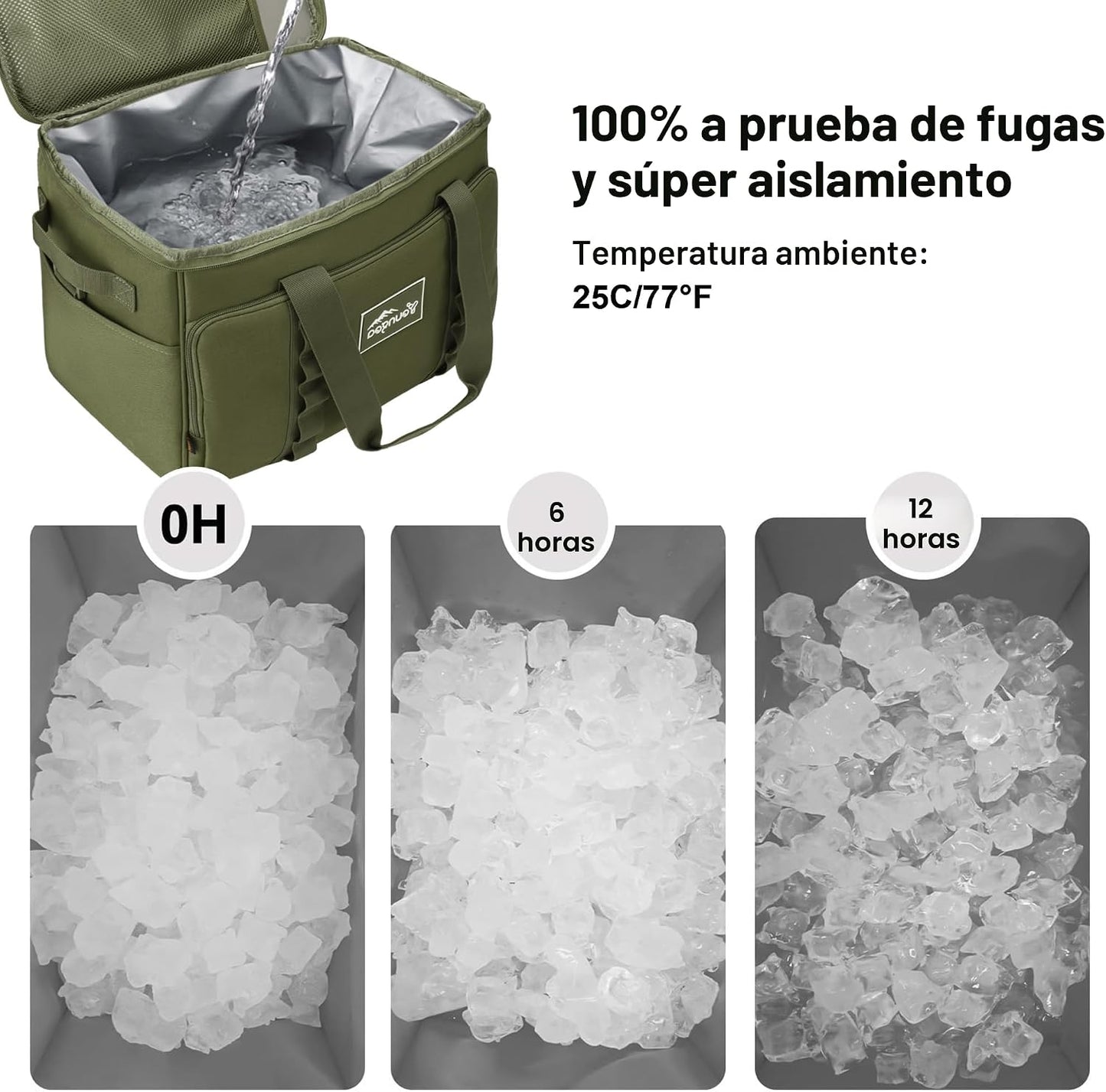 Bolsa enfriamiento 48 latas aislada plegable 32L para picnic