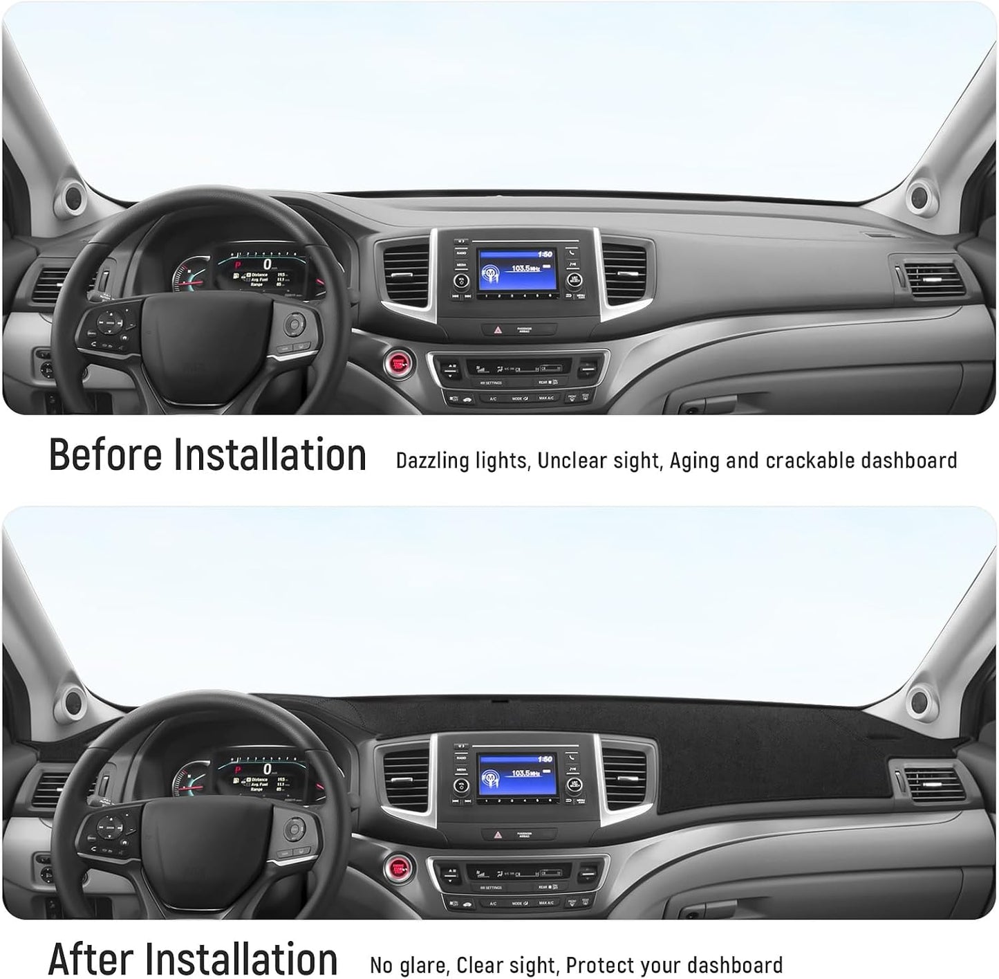 Cubierta tablero Honda Pilot 16-22 Ridgeline 17-25