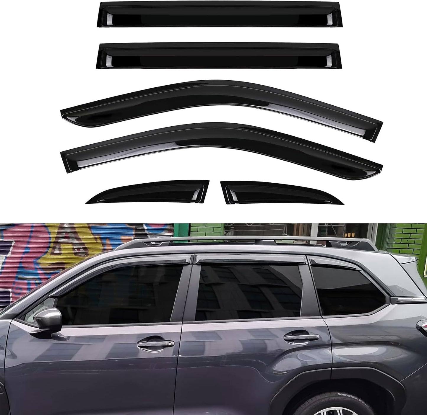 Protectores lluvia Subaru Forester 25-26 6 Ventanas